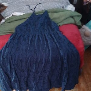 Charming Navy Blue Kids Casual Dress